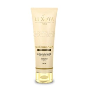LUXOYA Superblond Kondicionáló Hajszerkezet helyreállító és kifésülést könnyítő kondicionáló Szőkített melírozott hideg szőke hajra 250ml