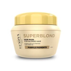 LUXOYA Superblond Maszk Hajszerkezet helyreállító hajmaszk semlegesítő pigmentekkel Száraz és sérült hajra 500ml
