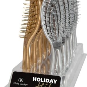 Olivia Garden Hajkefe Szett 12db-os Holiday Hit 2023 Arany -Ezüst Hajkefék