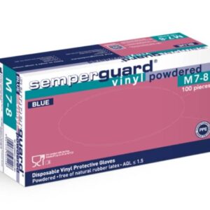 Se Kesztyű Vinyl Púderes Kék 100 db-os