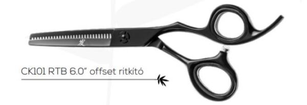 Yasakhi CK 101 RTB 6.0" Offset Black Ritkító Olló